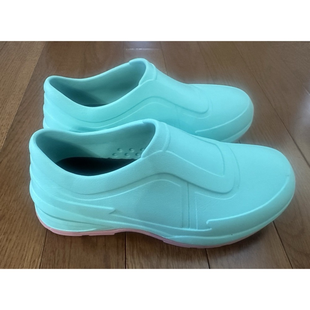 Gales Shoes Comfort Nursing Slip Resistant Loafers Clogs Aqua/lavender Size 7/9